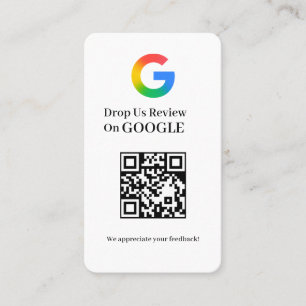 Carte De Visite Avis Google QR Commentaires Client Style Entrepris
