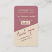 Carte De Visite Avis sur l'entreprise Facebook avec code QR (Dos)