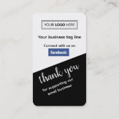 Carte De Visite Avis sur l'entreprise Facebook avec code QR (Dos)