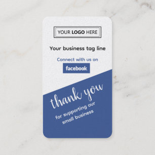 Carte De Visite Avis sur l'entreprise Facebook avec code QR