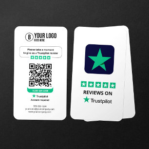 Carte De Visite Avis sur l'entreprise Lien Trustpilot Avis Code QR