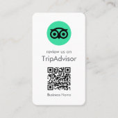 Carte De Visite Avis Tripadvisor | Code QR de l'avis sur l'entrepr (Devant)