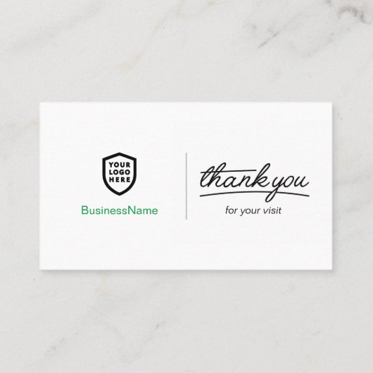 Carte De Visite Avis Tripadvisor | Merci de code QR professionnel (Dos)