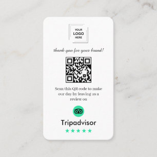 Carte De Visite Avis TripAdvisor QR Style de commentaires clients