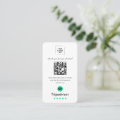 Carte De Visite Avis TripAdvisor QR Style de commentaires clients (Debout devant)