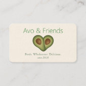 Carte De Visite Avo et amis | Logo Avocado Aliments sains - (Devant)