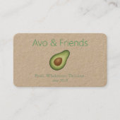 Carte De Visite Avo et amis | Logo Avocado Aliments sains - (Devant)
