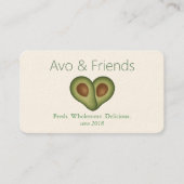 Carte De Visite Avo et amis | Logo Avocado Aliments sains - (Devant)