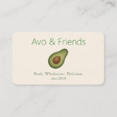 Carte De Visite Avo et amis | Logo Avocado Aliments sains - (Devant)
