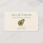 Carte De Visite Avo et amis | Logo Avocado Aliments sains - (Devant)