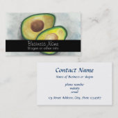Carte De Visite Avocado en aquarelle (Devant / Derrière)