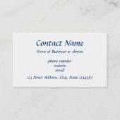 Carte De Visite Avocado en aquarelle (Dos)