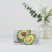 Carte De Visite Avocado en Merci aquarelle (Debout devant)
