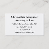 Carte De Visite Avocat (Dos)