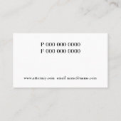 Carte De Visite avocat (Dos)