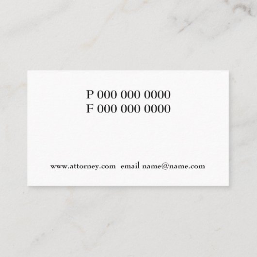 Carte De Visite avocat (Dos)