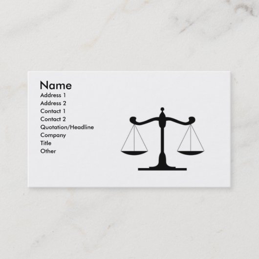 Carte De Visite Avocat (Devant)