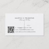 Carte De Visite Avocat À Droit, Échelle De Justice (Dos)