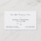 Carte De Visite Avocat À Droit, Échelle De Justice (Devant)