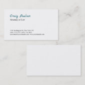 Carte De Visite Avocat à la mode en droit spécial unique (Devant / Derrière)