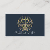 Carte De Visite Avocat à Law Blue et Gold Avocat (Devant)