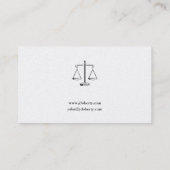 Carte De Visite Avocat à Law I Scales of Justice (Dos)