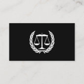 Carte De Visite Avocat à Law noir et blanc (Dos)