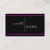 Carte De Visite Avocat à l'échelle de la justice violet, noir (Dos)