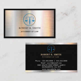 Carte De Visite Avocat à l'échelle juridique de la justice Avocat