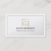 Carte De Visite Avocat à l'échelle or de droit Avocat classique bl (Devant)