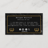 Carte De Visite Avocat, Attorney Classic (Dos)