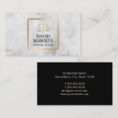 Carte De Visite Avocat Avocat à Law Modern Gold Scale (Devant / Derrière)