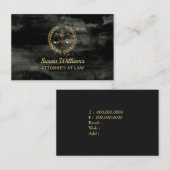 Carte De Visite Avocat avocat aquarel noir et or (Devant / Derrière)