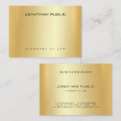 Carte De Visite Avocat-avocat-avocat-avocat-Modèle-en-or (Devant / Derrière)
