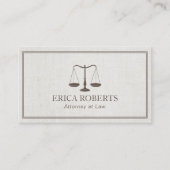 Carte De Visite Avocat avocat Classe de droit Échelle Elegant Line (Devant)