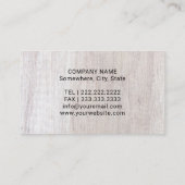 Carte De Visite Avocat Avocat de Droit Classy White Wood (Dos)