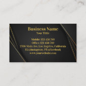 Carte De Visite Avocat Avocat de Droit Professionnel Retour et Or (Dos)