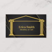 Carte De Visite Avocat Avocat de Droit Professionnel Retour et Or (Devant)