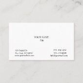 Carte De Visite Avocat avocat de White Luxe Gold Scales (Dos)