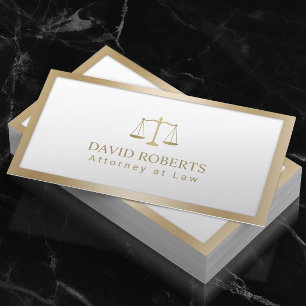Carte De Visite Avocat Avocat Échelle de justice Moderne Gold Foil