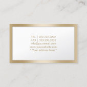 Carte De Visite Avocat Avocat Échelle de justice Moderne Gold Foil (Dos)