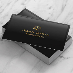 Carte De Visite Avocat Avocat Gold Échelle Black Bordure