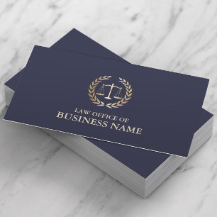 Carte De Visite Avocat avocat Gold Scale of Justice Elegant