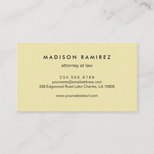 Carte De Visite Avocat avocat moderne Monogramme Logo (Dos)