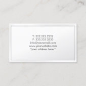 Carte De Visite Avocat Avocat Plain White Frontière Minimale (Dos)