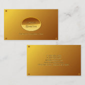 Carte de visite avocat/avocat plaqué or (Devant / Derrière)