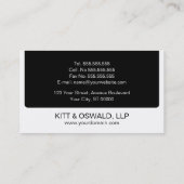 Carte De Visite Avocat / Avocat Professionnel Élégant (Dos)