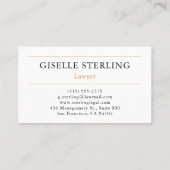 Carte De Visite Avocat Black Gold (Dos)
