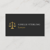 Carte De Visite Avocat Black Gold (Devant)