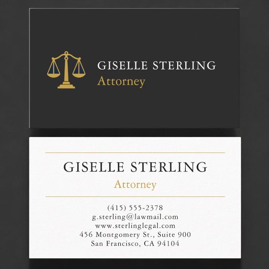 Carte De Visite Avocat Black Gold
